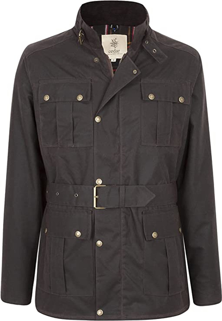 Mens Silverstone Premium Quality Belted Wax Jacket