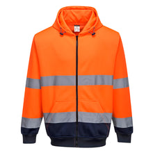 Load image into Gallery viewer, Two-Tone Zip Front Hi-Vis Hoodie
