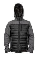 Load image into Gallery viewer, Hybrid Softshell Jacket with Hood (Grey / Black)
