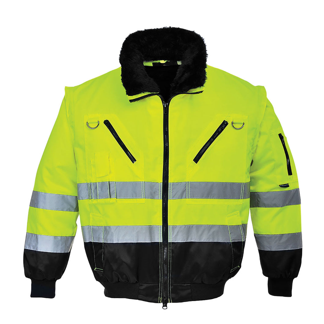 3-in-1 Pilot Style Hi-Vis Bomber Jacket